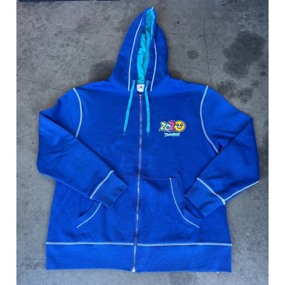 Disneyland Disney Parksโ Mens Sz XL Zip-Up Sweatshirt Jacket Hoodie Mickey 2020